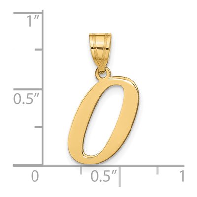 14K Yellow Gold Letter O Pendant – view 5