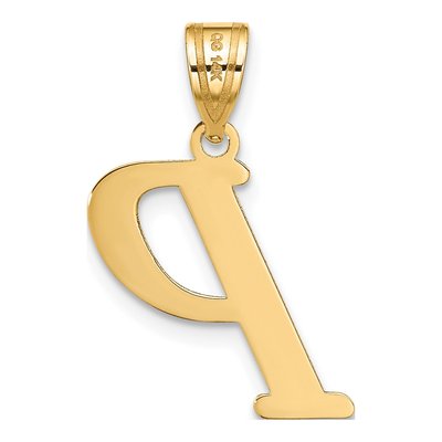14K Yellow Gold Letter P Pendant – view 4