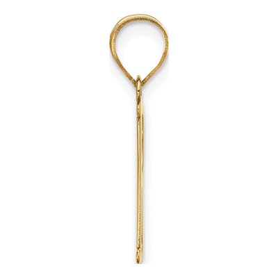 14K Yellow Gold Letter R Pendant – view 3