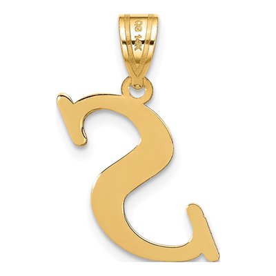 14K Yellow Gold Letter S Pendant – view 4