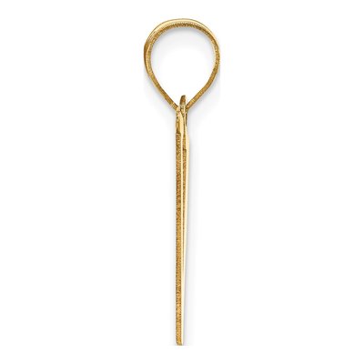 14K Yellow Gold Letter V Pendant – view 3
