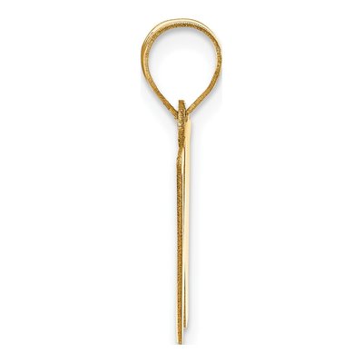 14K Yellow Gold Letter W Pendant – view 3