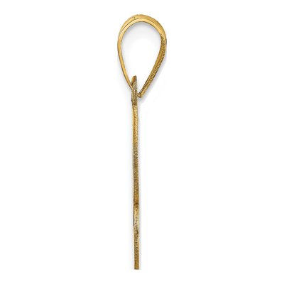 14K Yellow Gold Bubble Letter B Pendant – view 3
