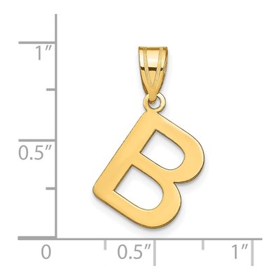14K Yellow Gold Bubble Letter B Pendant – view 4