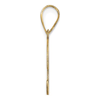 14K Yellow Gold Bubble Letter C Pendant – view 3