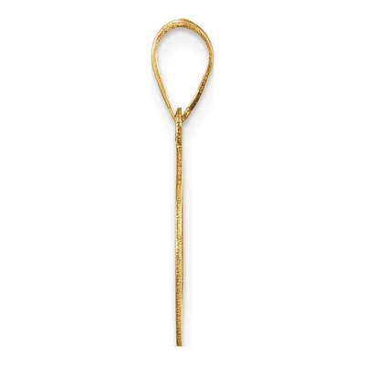 14K Yellow Gold Bubble Letter D Pendant – view 3