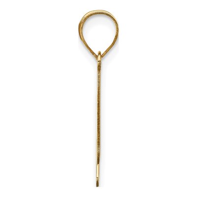14K Yellow Gold Bubble Letter H Pendant – view 3