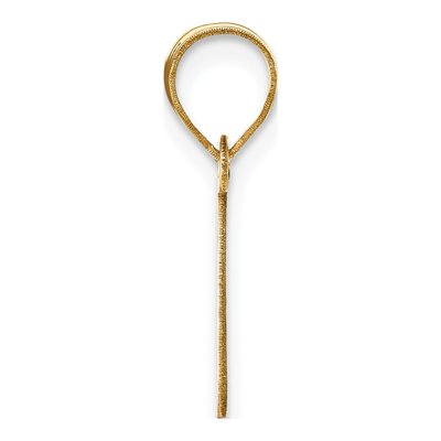 14K Yellow Gold Initial I Bubble Letter Pendant – view 2