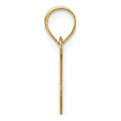 14K Yellow Gold Bubble Letter J Pendant – view 3