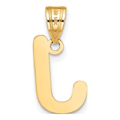 14K Yellow Gold Bubble Letter J Pendant – view 4