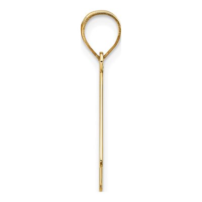 14K Yellow Gold Bubble Letter K Pendant – view 3