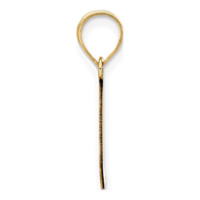 14K Yellow Gold Bubble Letter L Pendant – view 3