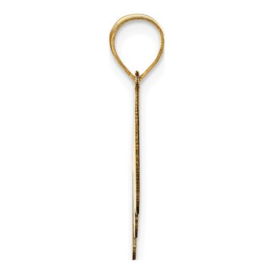 14K Yellow Gold Bubble Letter M Pendant – view 3