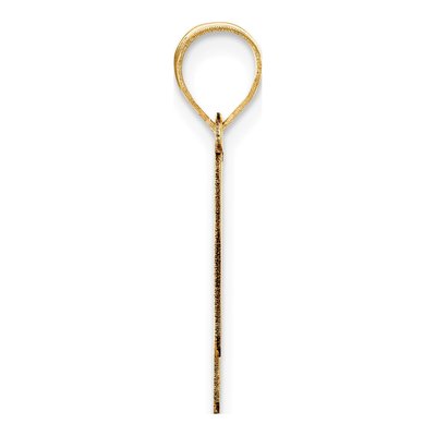 14K Yellow Gold Bubble Letter N Pendant – view 3