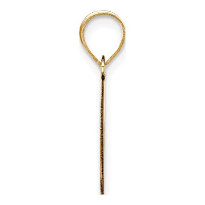 14K Yellow Gold Bubble Letter O Pendant – view 3
