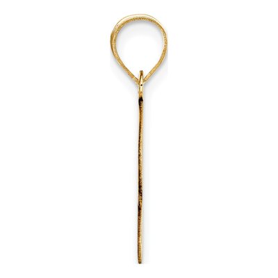 14K Yellow Gold Bubble Letter R Pendant – view 3