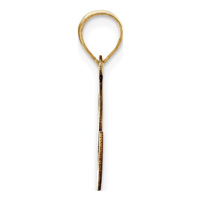 14K Yellow Gold Bubble Letter S Pendant – view 3