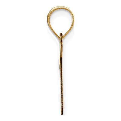 14K Yellow Gold Bubble Letter T Pendant – view 3