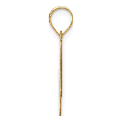 14K Yellow Gold Bubble Letter W Pendant – view 3