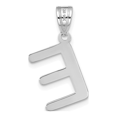 14K White Gold Bubble Letter E Pendant – view 4