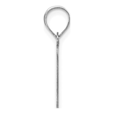 14K White Gold Bubble Letter F Pendant – view 3