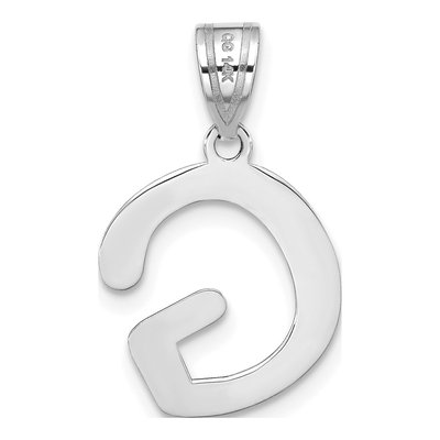 14K White Gold Bubble Letter G Pendant – view 4