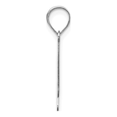 14K White Gold Bubble Letter H Pendant – view 3