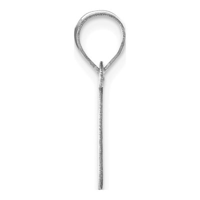 14K White Gold Bubble Initial I Pendant – view 3