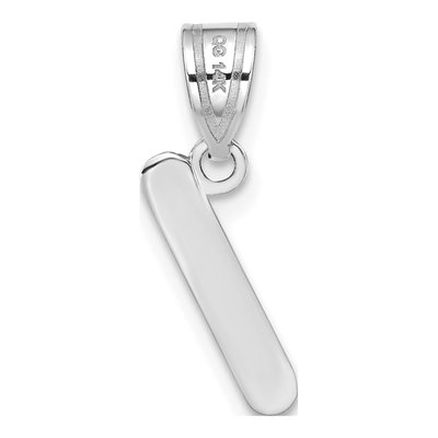14K White Gold Bubble Initial I Pendant – view 4