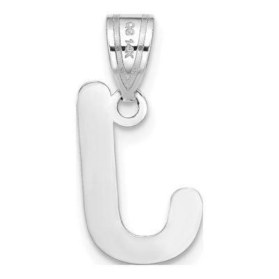 14K White Gold Bubble Letter J Pendant – view 4