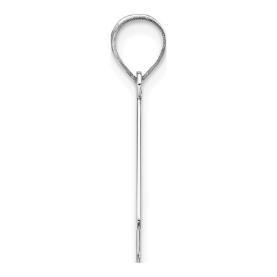 14K White Gold Bubble Letter K Pendant – view 3