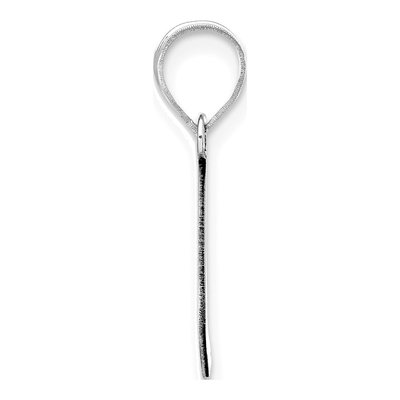 14K White Gold Bubble Letter L Pendant – view 3