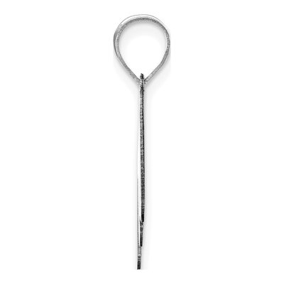 14K White Gold Bubble Letter M Pendant – view 3