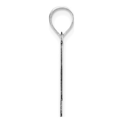 14K White Gold Bubble Letter N Pendant – view 3