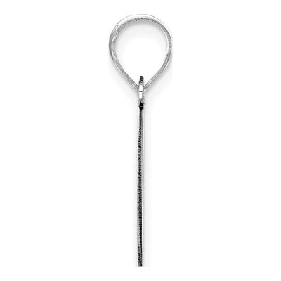14K White Gold Bubble Letter O Pendant – view 2