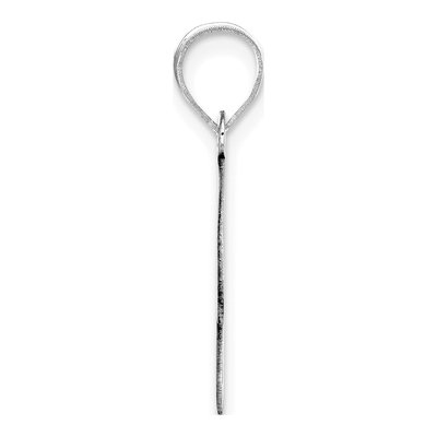 14K White Gold Bubble Letter R Pendant – view 3