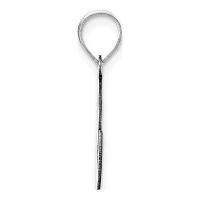 14K White Gold Bubble Letter S Pendant – view 3