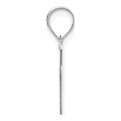 14K White Gold Bubble Letter V Pendant – view 3