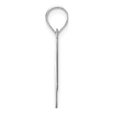 14K White Gold Bubble Letter W Pendant – view 3
