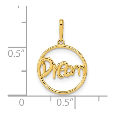 14K Yellow Gold Dream Circle Pendant – view 4