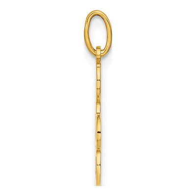14K Yellow Gold Treble Clef Music Note Pendant – view 3