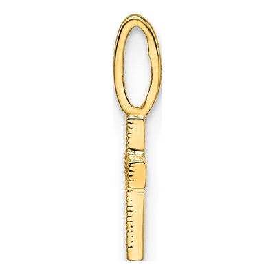 14K Yellow Gold CZ Cross for Kids Pendant – view 3