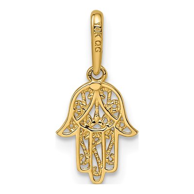 14K Yellow Gold Hamsa for Kids Pendant – view 5