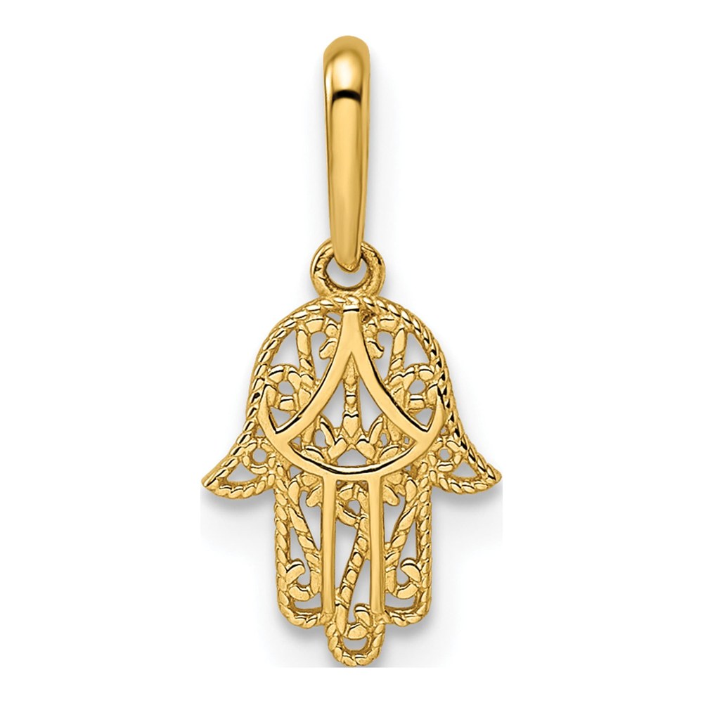 14K Yellow Gold Hamsa for Kids Pendant