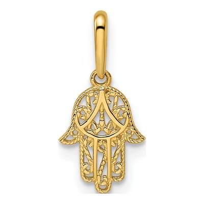 14K Yellow Gold Hamsa for Kids Pendant