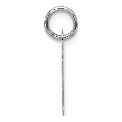 14K White Gold Letter A Pendant – view 3
