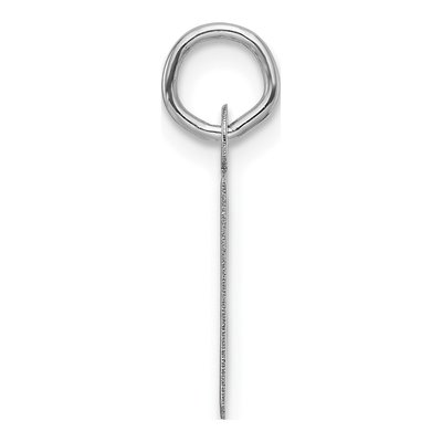 14K White Gold Letter B Charm – view 3