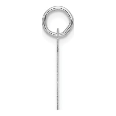 14K White Gold Letter C Charm – view 3