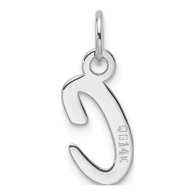 14K White Gold Letter C Charm – view 4