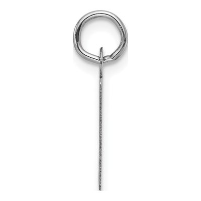 14K White Gold Letter D Charm – view 3